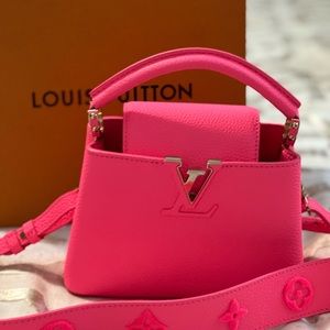 SOLD —-LV Mini Hot Pink Capucines -small